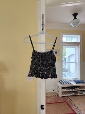 we the free smocked floral stripe cami (s)